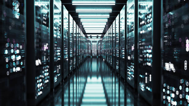 Data center server room corridor
